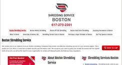 Desktop Screenshot of bostonshreddingservice.com