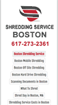 Mobile Screenshot of bostonshreddingservice.com